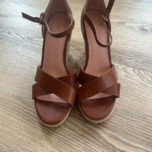 J. Crew Brown Leather Women's Sandals